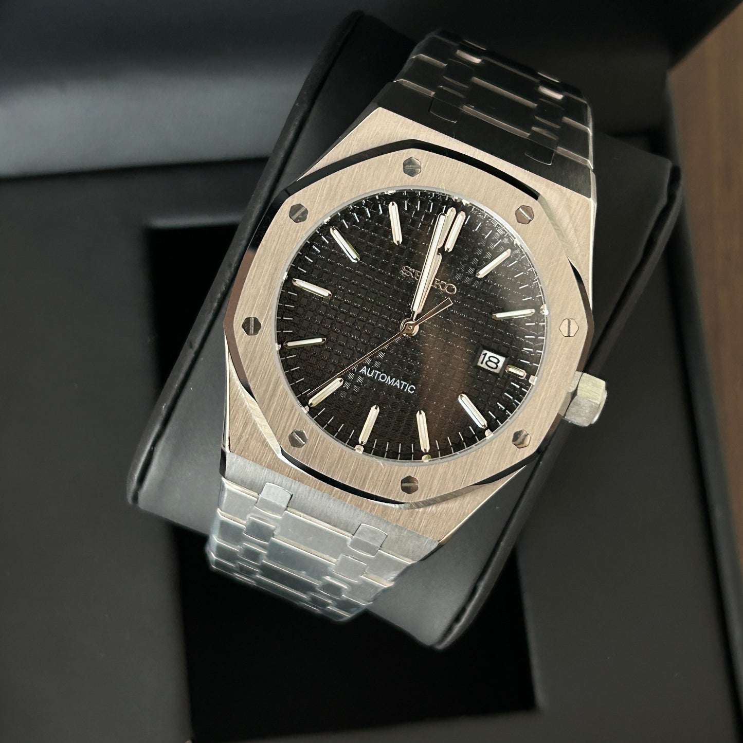 SEIKO MOD ROYAL OAK NOIR