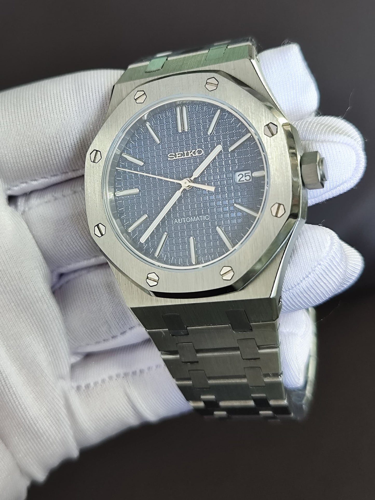 SEIKO MOD ROYAL OAK BLEU